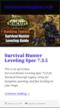 Mobile Screenshot of hunterlevelingspec.org